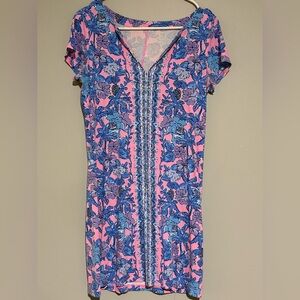 Lilly Pulitzer Pink and Blue Floral Dress